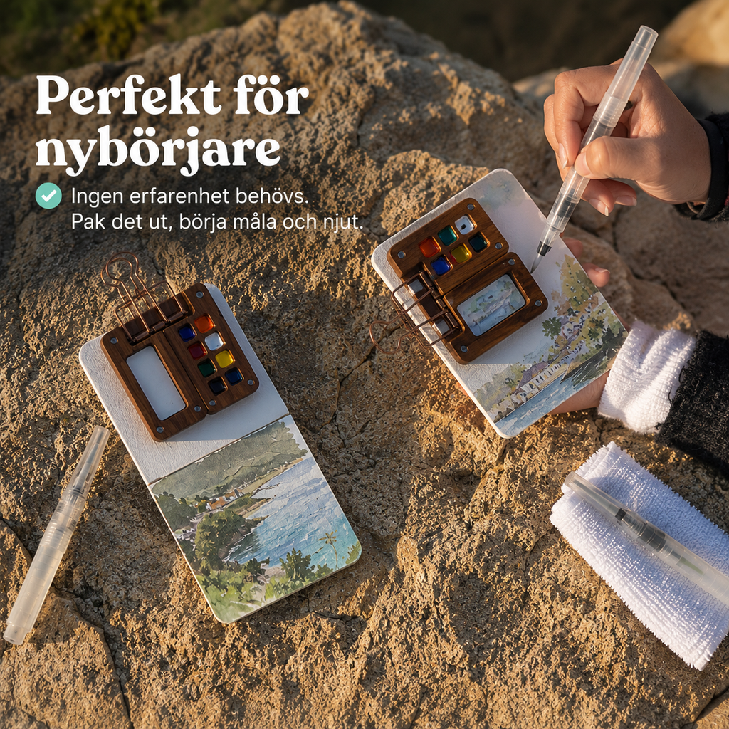 Mini akvarell kit - Förvandla stress till kreativitet och lugn